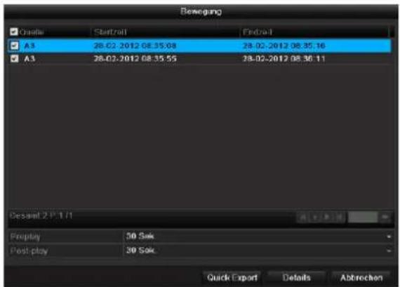 ABUS TVVR41220 - Ereignis (Ereignistyp, Bewegung') - 2