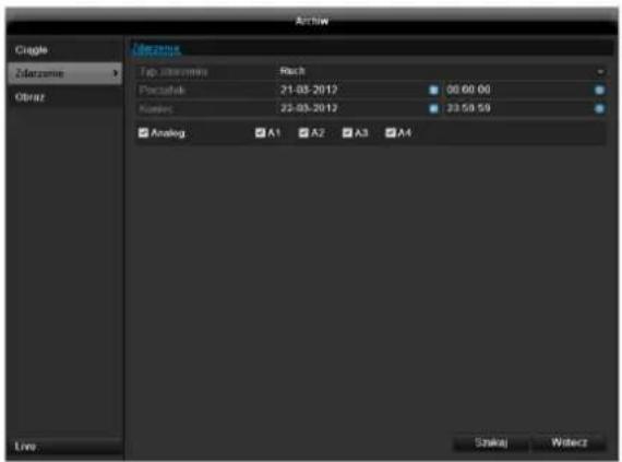 ABUS TVVR41220 - Zdarzenie (typ zdarzenia, Ruch') - 1