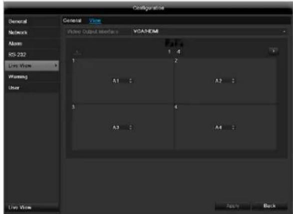 ABUS TVVR41220 - Setting the camera output - 1