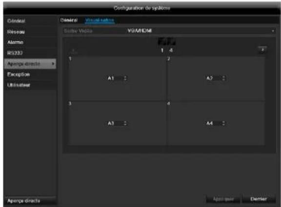ABUS TVVR41220 - Configuration de la sortie caméra - 1