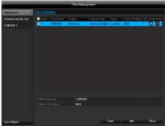 ABUS TVVR41220 - Parameters van het harde-schijfbeheer - 1