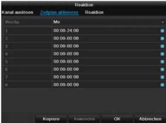 ABUS TVHD80100 - Zeitplan - 1