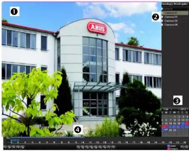 ABUS TVHD80100 - Der Wiedergabe-Bildschirm - 1
