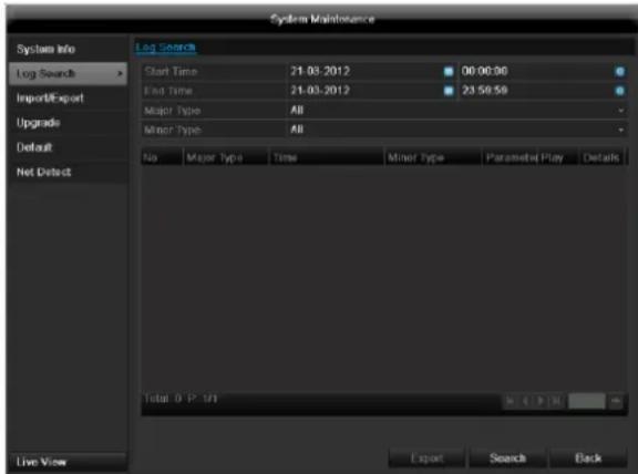 ABUS TVVR45030 - Log Search - 1