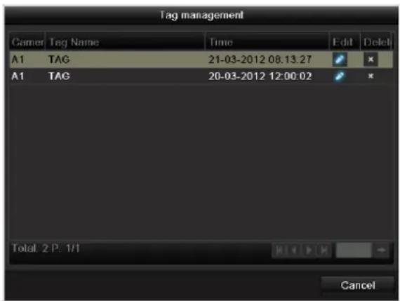 ABUS TVVR45030 - Please klick on ,Tag management' (6): - 1