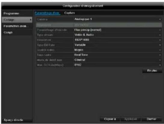 ABUS TVVR45030 - Onglet Paramètrage d'enr - 1