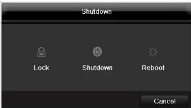 ABUS TVVR45030 - Switching off, locking and rebooting the device - 1