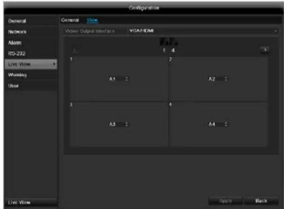 ABUS TVVR45030 - Setting the camera output - 1