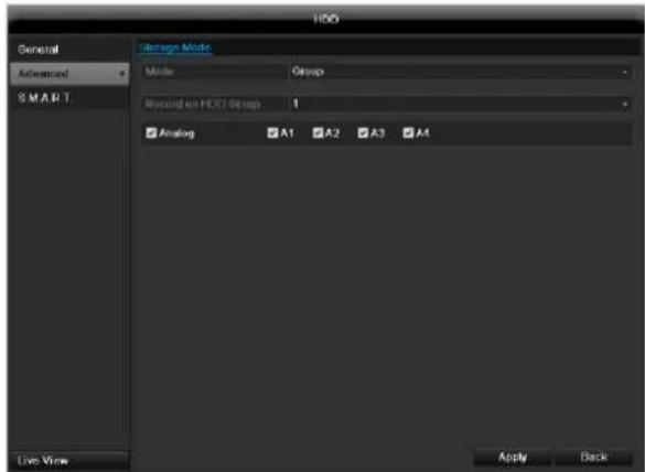 ABUS TVVR45030 - HDD settings of the cameras - 2