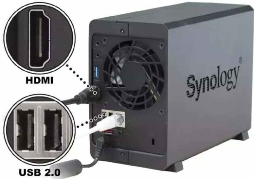 SYNOLOGY NVR216 - Connector un moniteur à votre NVR - 1