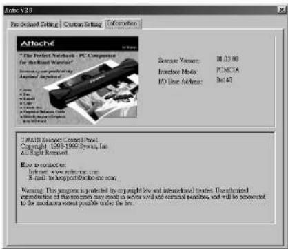 ANTEC Attache PID100 - Fenetre de renseignements - 1