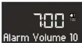 SONORO CD - Setting the alarm volume - 1