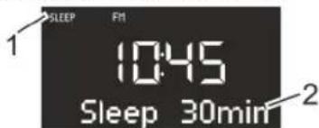 SONORO CD - Indstilling af tidsinterval for Sleep Timer - 1