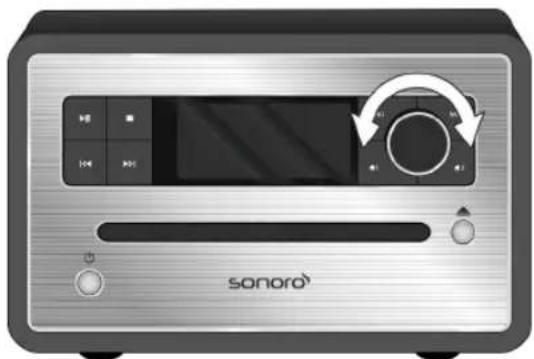 SONORO CD - Indstilling af lydstyrke - 1