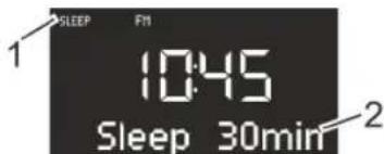 SONORO CD - Impostazione dell'intervallo di tempo per lo sleep timer - 1