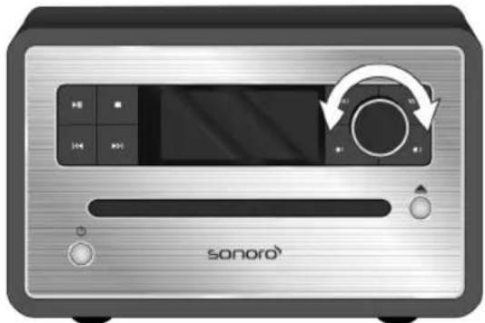 SONORO CD - Réglage du volume sonore - 1