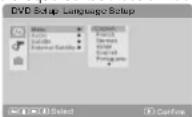 Bluetech DPT0102BT - Menu - 1