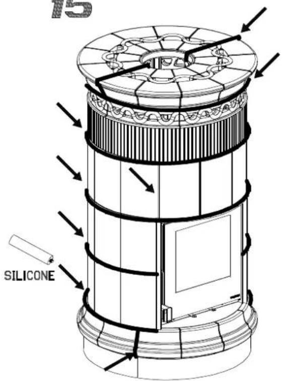 La Nordica Anthea - MONTAGGIO DELLE CERAMICHE / THE ASSEMBLY OF CERAMICS / KACHELNBAUANLEITUNGEN / MONTAGE DES CÉRAMIQUES - VENERE - 7
