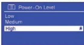 SAILOR Concerto 7 - Power On Level einstellen - 1