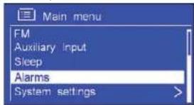 SAILOR Concerto 7 - Réglage de l'alarme - 1