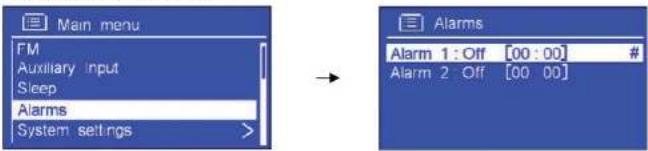 SAILOR Concerto 7 - Impostazione della sveglia - 1