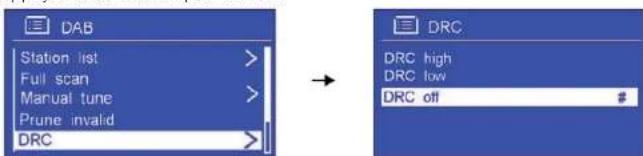 SAILOR Concerto 7 - Valeur DRC (dynamic range control - contrôle de la plage dynamique) - 1
