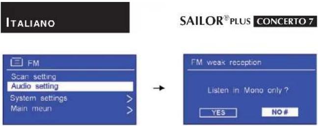 SAILOR Concerto 7 - IMPOSTAZIONI AUDIO - 1