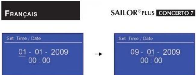 SAILOR Concerto 7 - Réglage horloge - 3