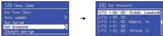 SAILOR Concerto 7 - -Réglage du fuseau horaire - 2