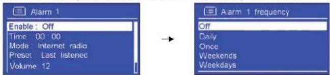 SAILOR Concerto 7 - Impostazione della sveglia - 2