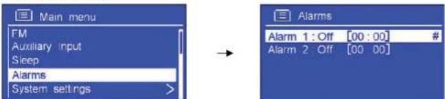 SAILOR Concerto 7 - Alarm einstellen - 1