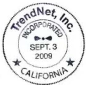 TRENDNET TEW740APBO2K - Manufacturer's Nom et Adre - 2