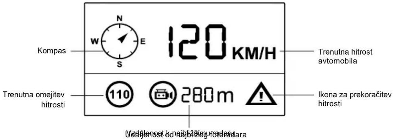 TrueCam A6 - c) Funkcija MERILNIK HITROSTI (Možnost dokupa modula GPS) - 1