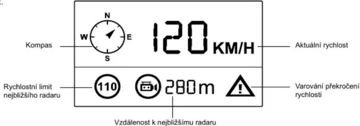 TrueCam A6 - c) Funkce TACHOMETR (doplinskové k GPS modulu) - 1