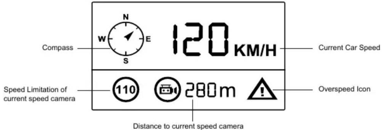 TrueCam A6 - c) Function SPEEDOMETER (optional with GPS module) - 1