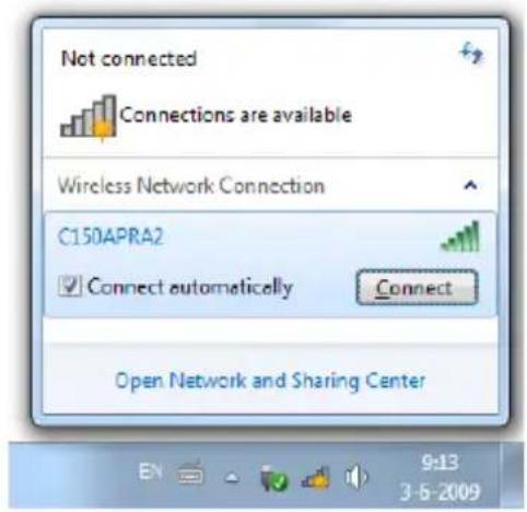 CONCEPTRONIC C150APRA2 - Handmatig verbinden in Windows 7 - 2