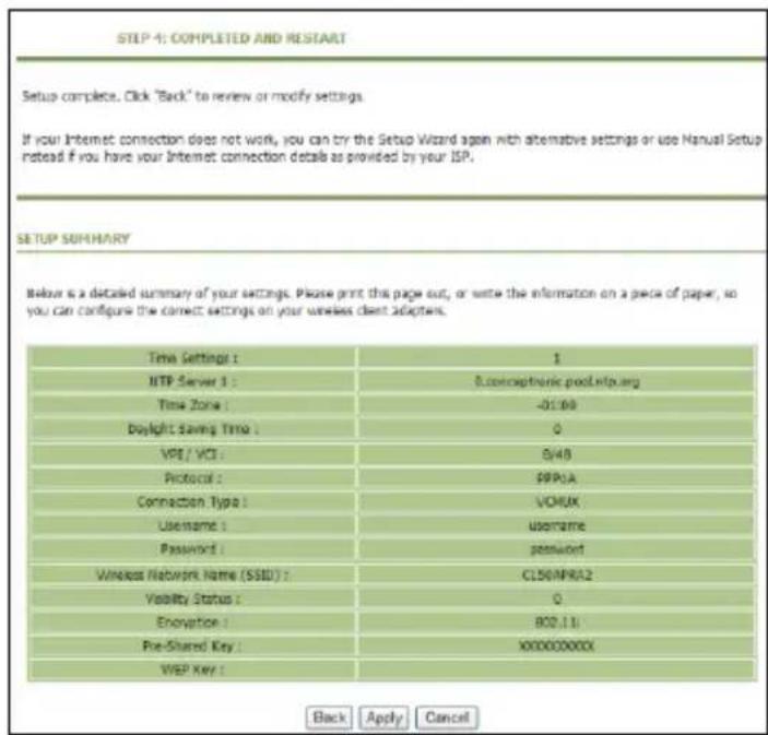 CONCEPTRONIC C150APRA2 - Setup wizard - 5