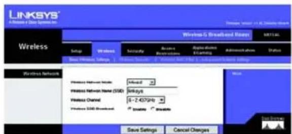 LINKSYS WRT54G3 - Wireless Network Name - 3