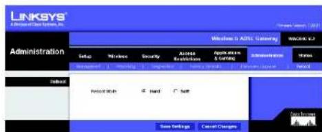 LINKSYS WirelessG WAG54G2 - Reboot - 1