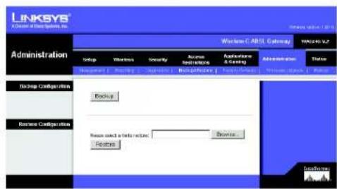 LINKSYS WirelessG WAG54G2 - Factory Defaults (Paramétres d'usine) - 1