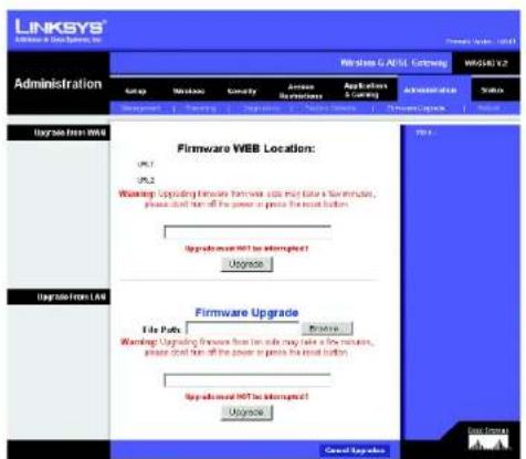 LINKSYS WirelessG WAG54G2 - Mise à niveau à partir du réseau LAN - 1