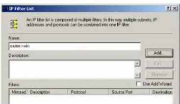 LINKSYS WirelessG WAG54G2 - Filter List 2:Router->win - 4