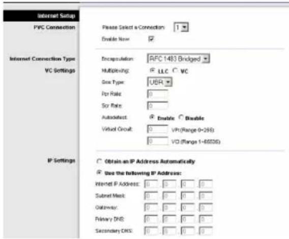 LINKSYS WirelessG WAG54G2 - Endereço IP estálico - 2