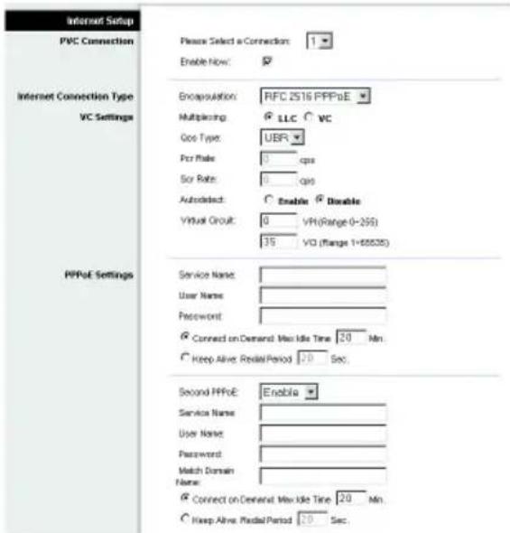 LINKSYS WirelessG WAG54G2 - RFC 2516 PPPoE oder RFC 2364 PPPoA - 7