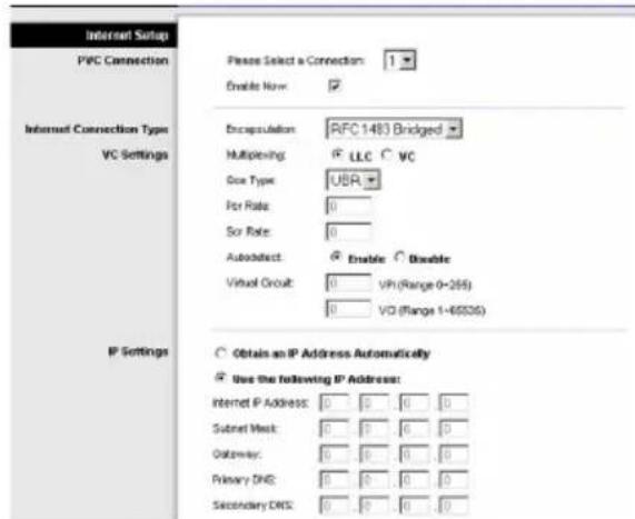 LINKSYS WirelessG WAG54G2 - Statisk IP-adresse - 2