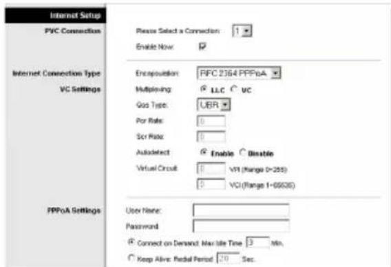 LINKSYS WirelessG WAG54G2 - PPPoE - 1