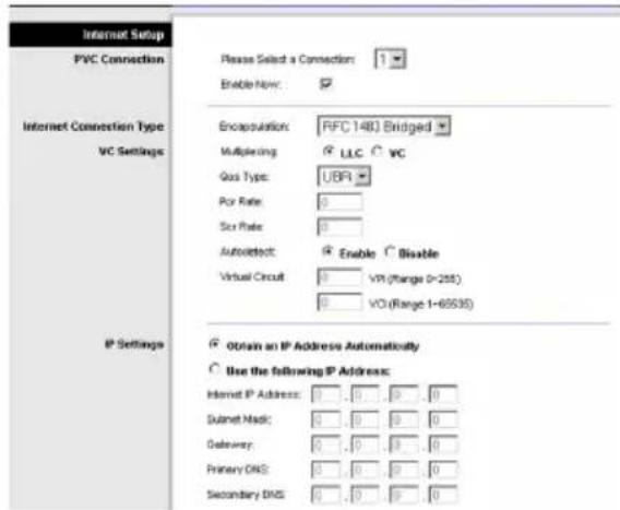 LINKSYS WirelessG WAG54G2 - Statisk IP-adress - 5
