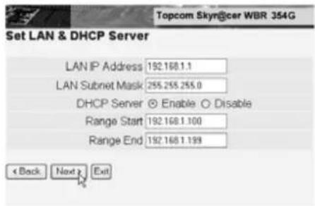 TOPCOM Skyr@cer WBR 354G - SETUP THE BROADBAND ROUTER - 6