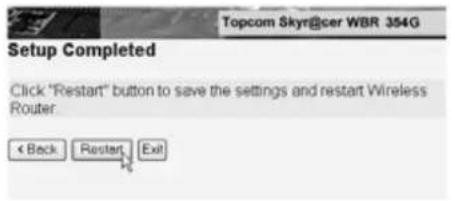 TOPCOM Skyr@cer WBR 354G - SETUP THE BROADBAND ROUTER - 13