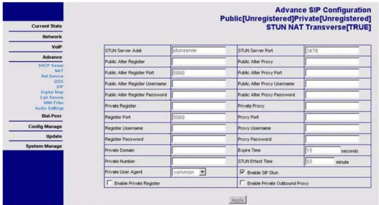 TOPCOM ATA 1110 - NAT Traversal - 1